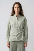 Chemise cache-cœur vert sauge NA-KD – Taille M