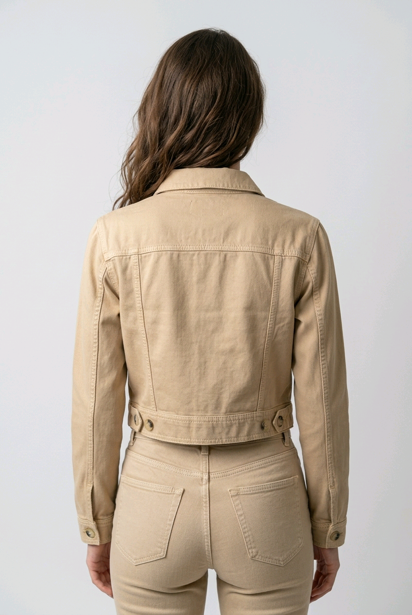 Veste femme beige NA-KD – Taille 32 – Veste courte élégante