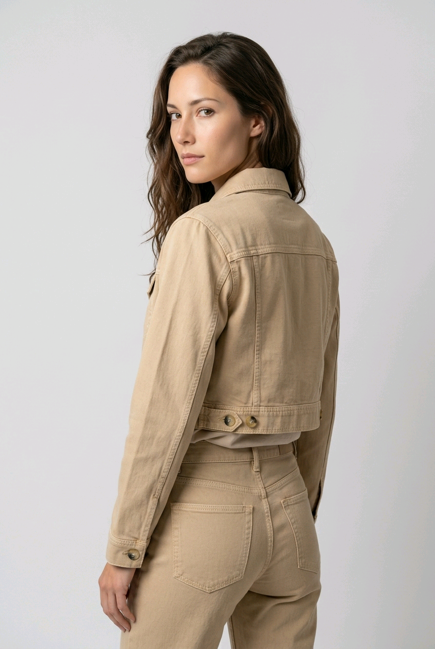Veste femme beige NA-KD – Taille 32 – Veste courte élégante