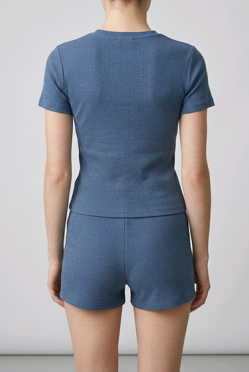 Short femme côtelé NA-KD bleu – Taille M